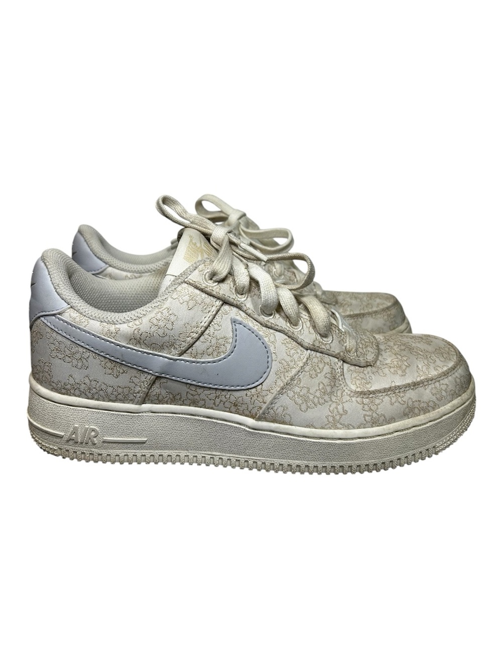 Nike Air Force 1 '07 SE Jacquard Floral Flowers Women's Size 8 Lilac Swish